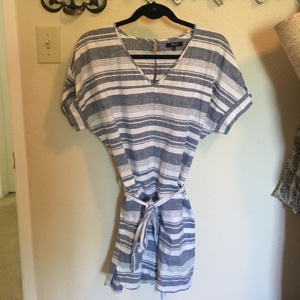 Madewell Striped Linen Romper