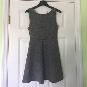 H&M Heather Grey Skater Dress with deep V-back