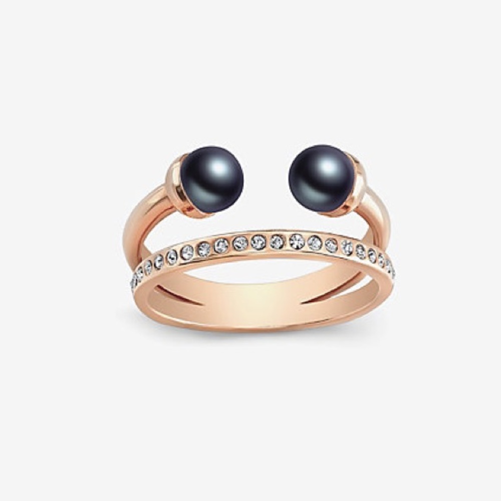 Vita fede black pearl ring