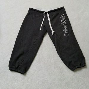 Used Calvin Klein Capris Sweatpant Black Size S