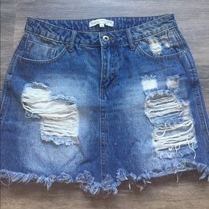 Forever 21 Skirts - Distressed denim skirt Forever 21 Skirts - Distressed denim skirt