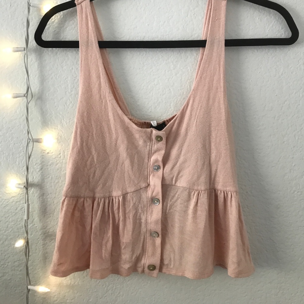 Peach peplum top