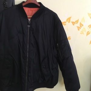 Black bomber jacket