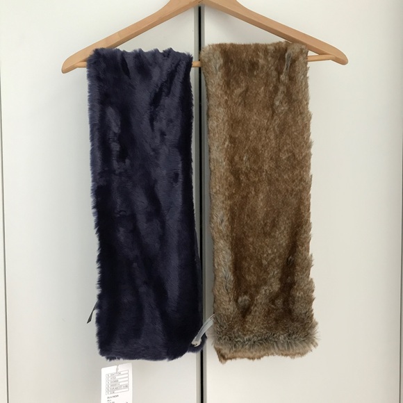 Anthropologie Faux-Fur Ascot Scarf - Picture 3 of 8
