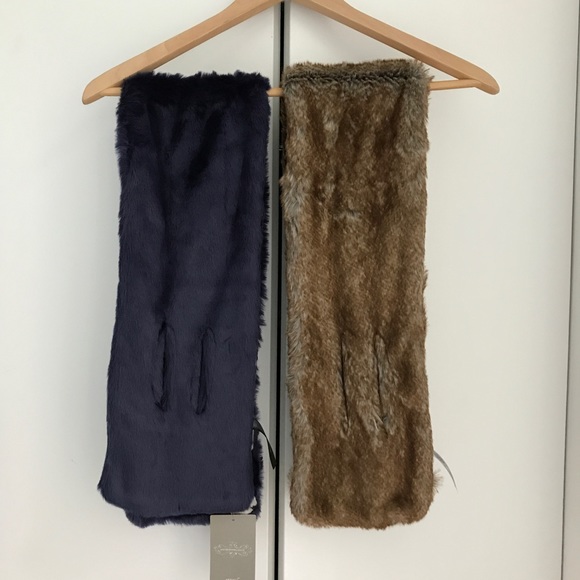 Anthropologie Faux-Fur Ascot Scarf - Picture 7 of 8