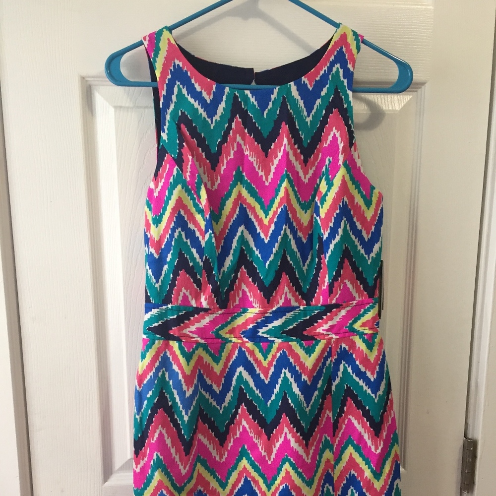 Lilly Pulitzer Multi Colored Chevron Dress