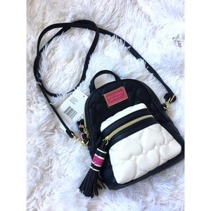 BETSEY JOHNSON Bone Black Mini Backpack Crossbody