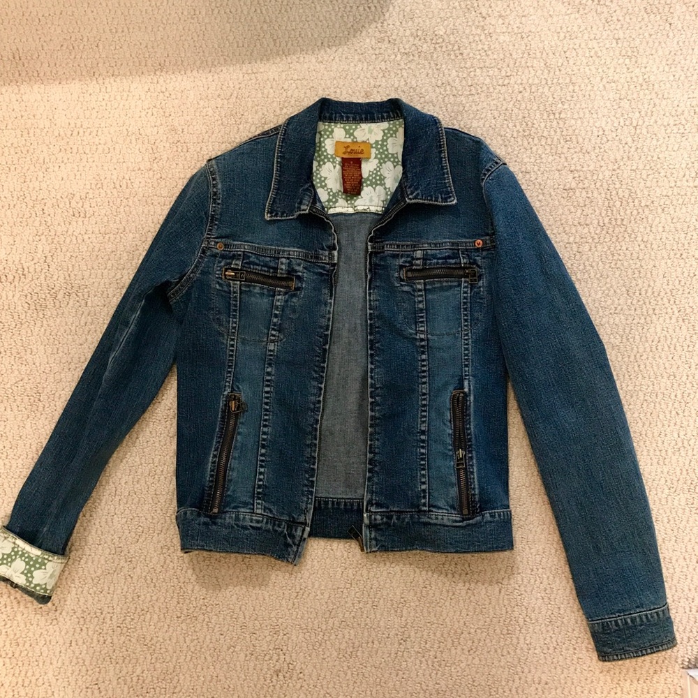 Zip up jean jacket