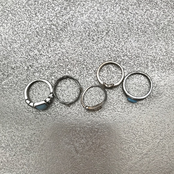 Silver and Blue Ring Set - Picture 3 of 3