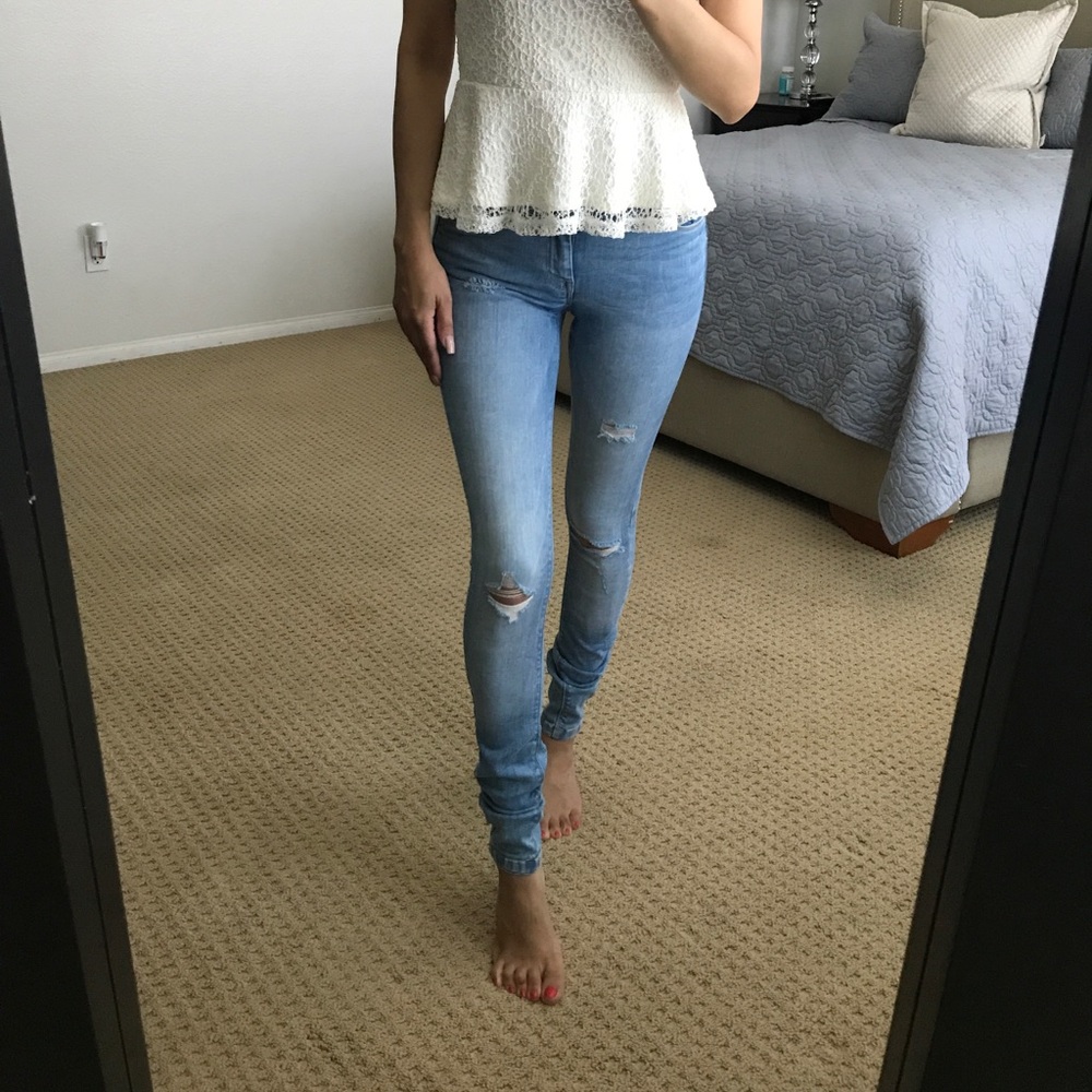 Distressed denim
