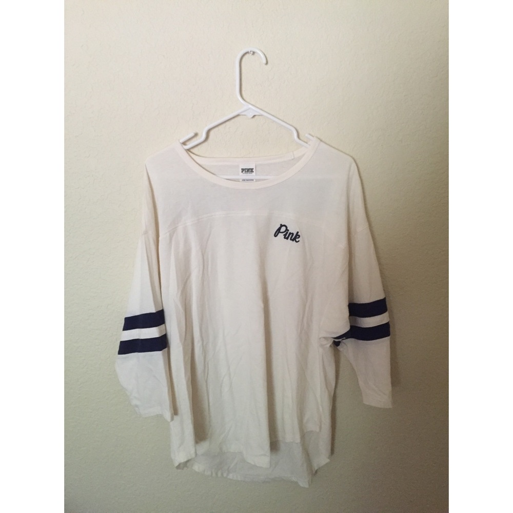 Black and White 3/4 Sleeve Top From Pink