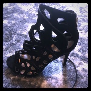 Black Aldo cage heels size 6