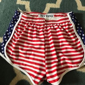 American Flag Running Shorts