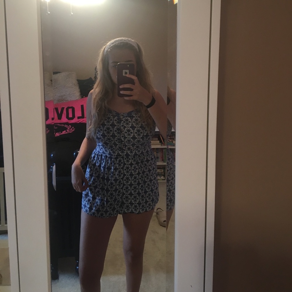American Eagle Blue Romper