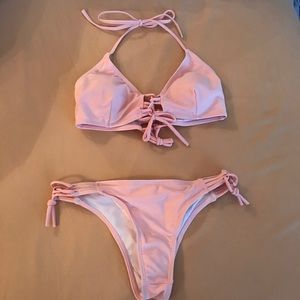 Pink string bikini