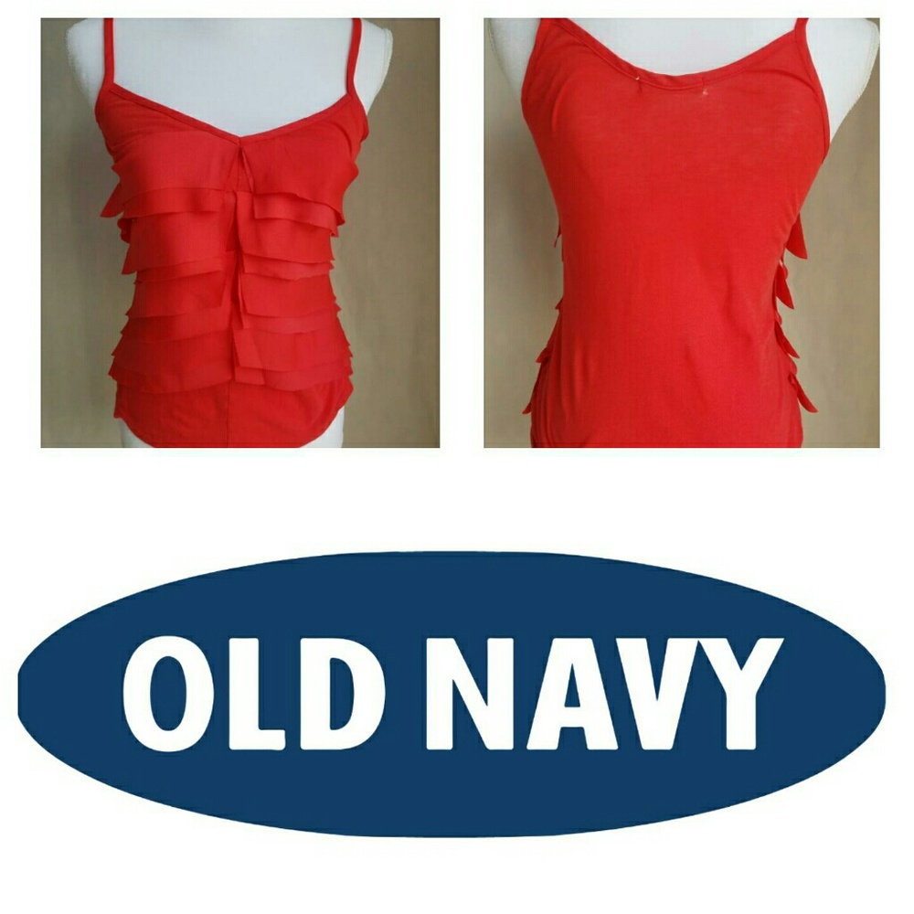 Old Navy Ruffle Tiered Layer Spaghetti Straps Tank