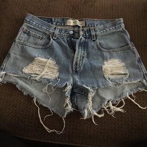 Levi's High Waisted Denim Shorts