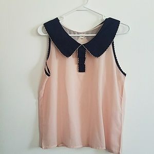 Modcloth Peter Pan Scalloped Top