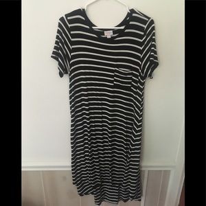 Black and White Lularoe Carly Dress