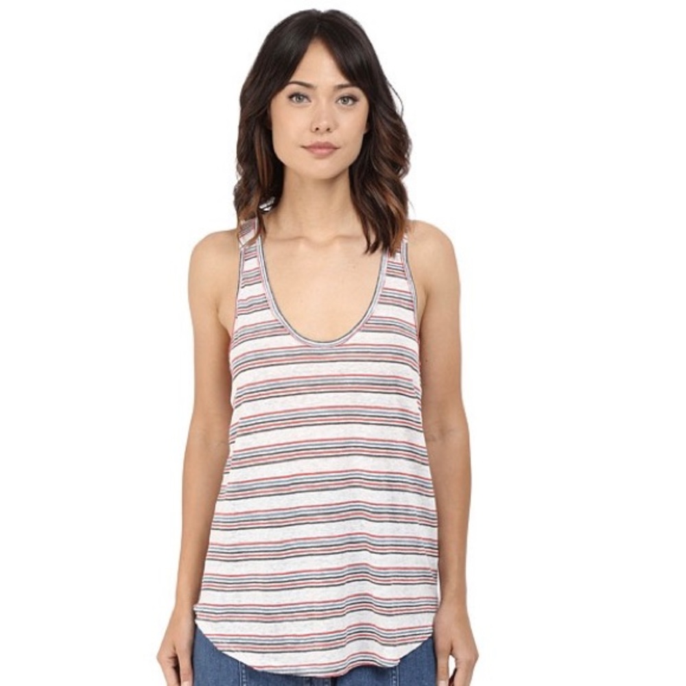 SOLD Free People Best Night Stripe Tank, Sz S