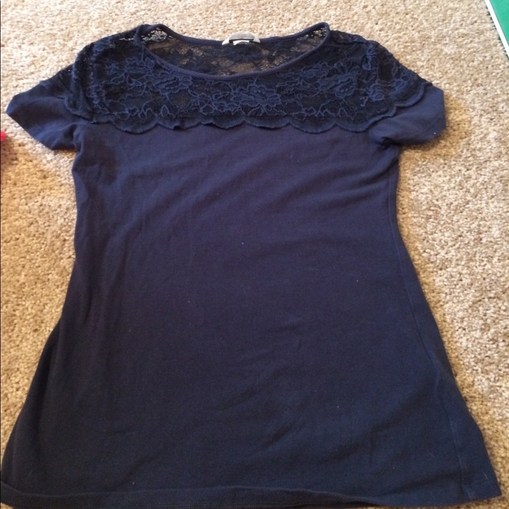 Blue women's lace top