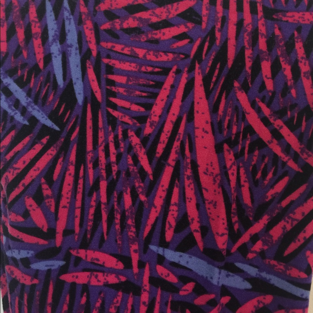 LuLaRoe OS Leggings Pink Purple Print