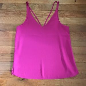Pink TopShop double strap v tank top