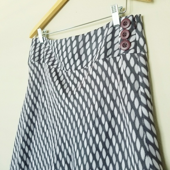 Ann Taylor Loft Petite A-line Printed Silky Skirt - Picture 2 of 4