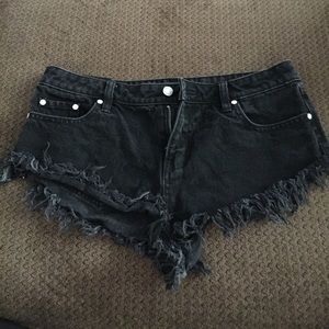 Black Denim Shorts