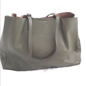 Banana Republic Olive Leather Tote
