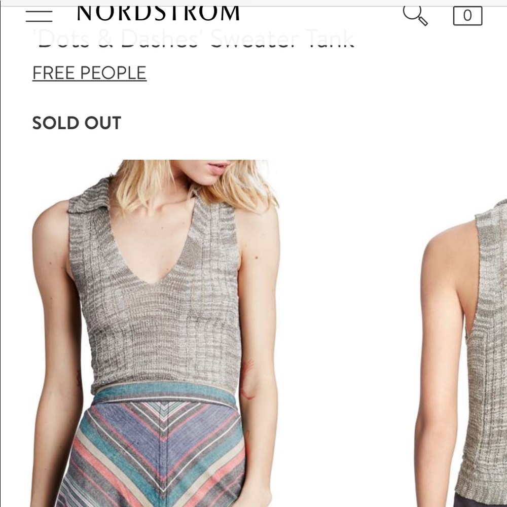 🚨NWT FREE PEOPLE "dots and dashes sweater tank"🚨