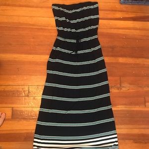 J.Crew Navy Striped Maxi Dress