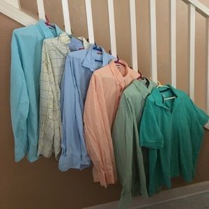 Mens XXL summer bundle - 5 button downs, 1 polo
