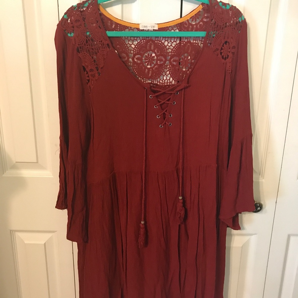Red Flowy Dress