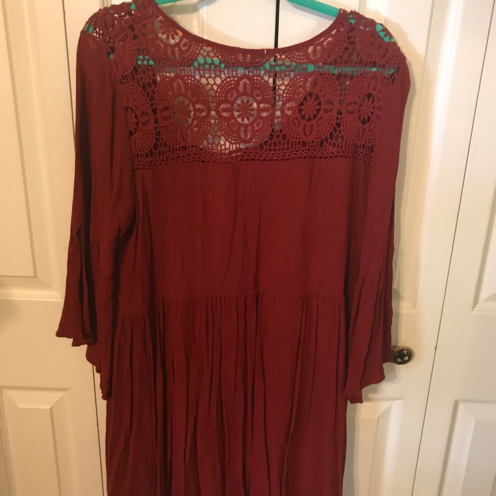 Red Flowy Dress - Picture 2 of 2