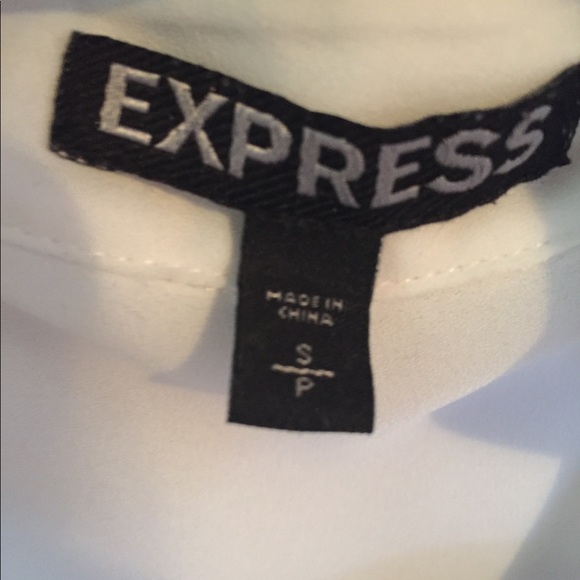sheer white Express blouse - Picture 3 of 4