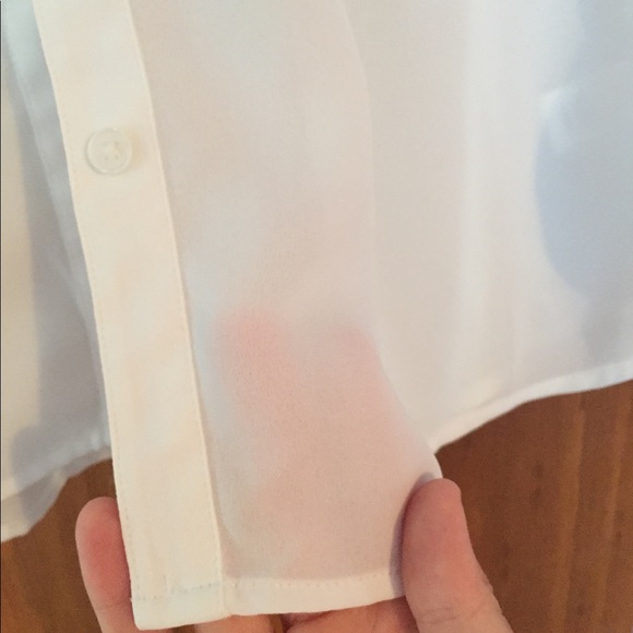 sheer white Express blouse - Picture 4 of 4