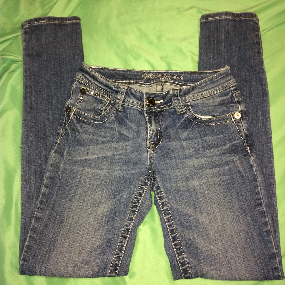 Bling pocket skinny jeans