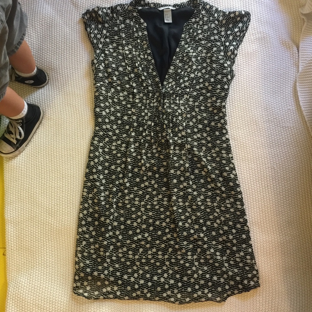 H&M dress in black and white