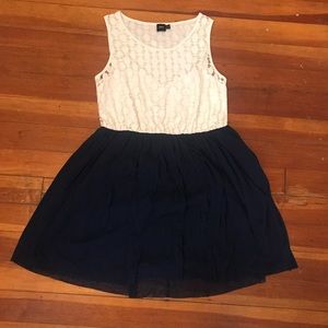 Asos White and Navy Dress Worn Once