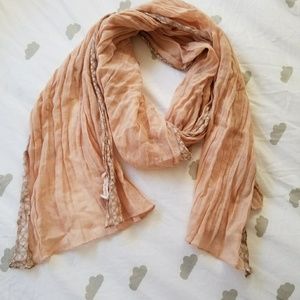 Pastel Pink Tory Burch scarf
