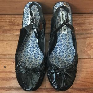 American Eagle Black Wedges