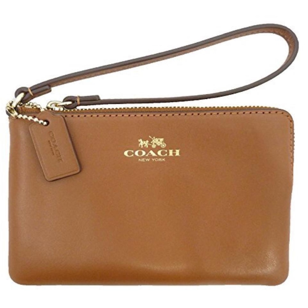 Brown Leather Wristlet