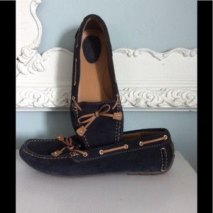 Clarks blue suede loafers. Worn once