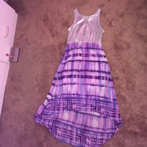 Cute high low pattern dress
