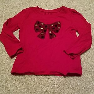 Kids red/black long sleeve T shirt