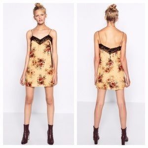 Zara Floral Lace Slip Dress XS