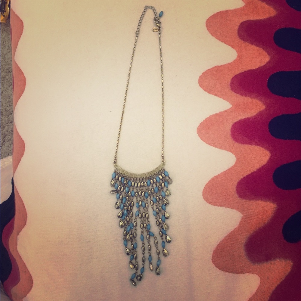 Express Blue and gold necklace