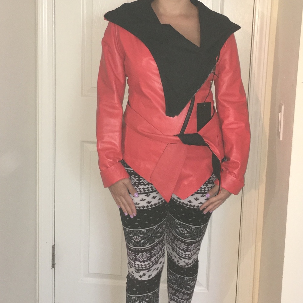Brand new Red leather jacket