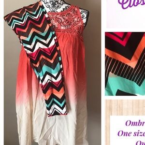 Ombré top and chevron leggings